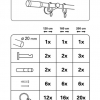 Ø20mm Karnis szett henger antik arany 120cm