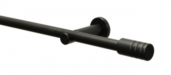 Karnis szett henger Ø19mm matt fekete 220cm