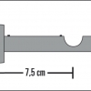 Karnis szett henger Ø19mm matt fekete 220cm