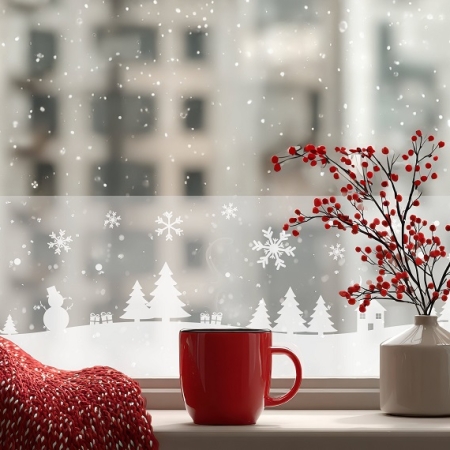 karácsonyi ablakfólia