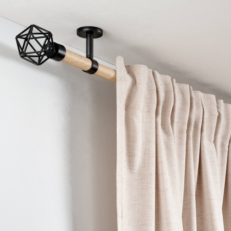 Denver Komplett Karnis Fa Hatású ,Fonott Fekete Végzáróval