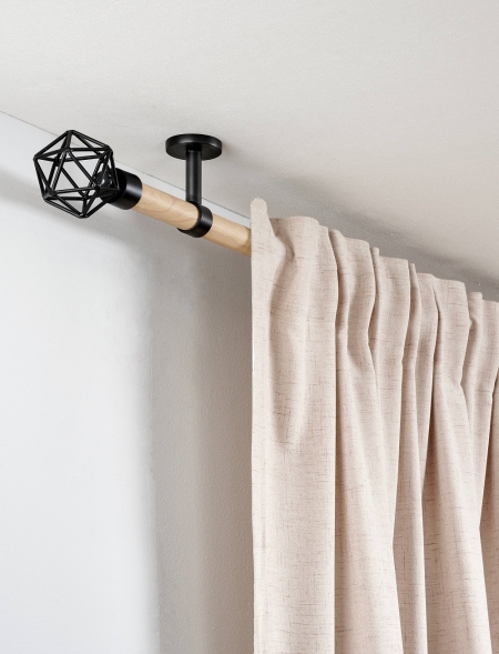 Denver Komplett Karnis Fa Hatású ,Fonott Fekete Végzáróval